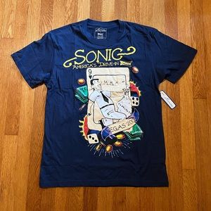 Sonic America’s Drive In IQ Brand Apparel 2009 Vegas 100% cotton t shirt L New